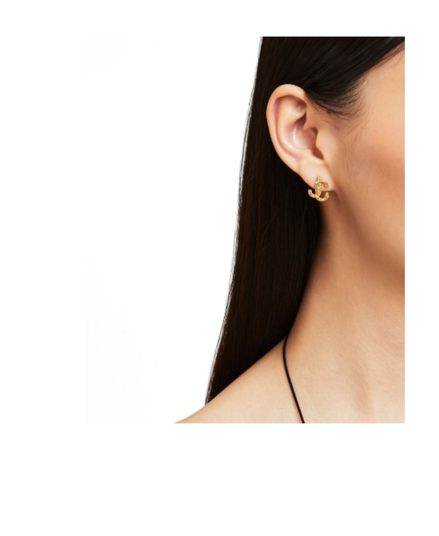Jimmy Choo Crystal-embellished Jc Stud Earrings In Yellow