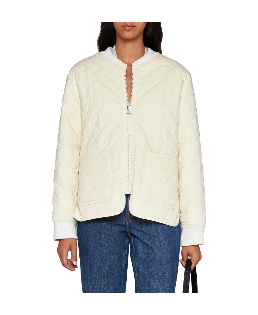 A.p.c. Elea Quilted Jacket In White