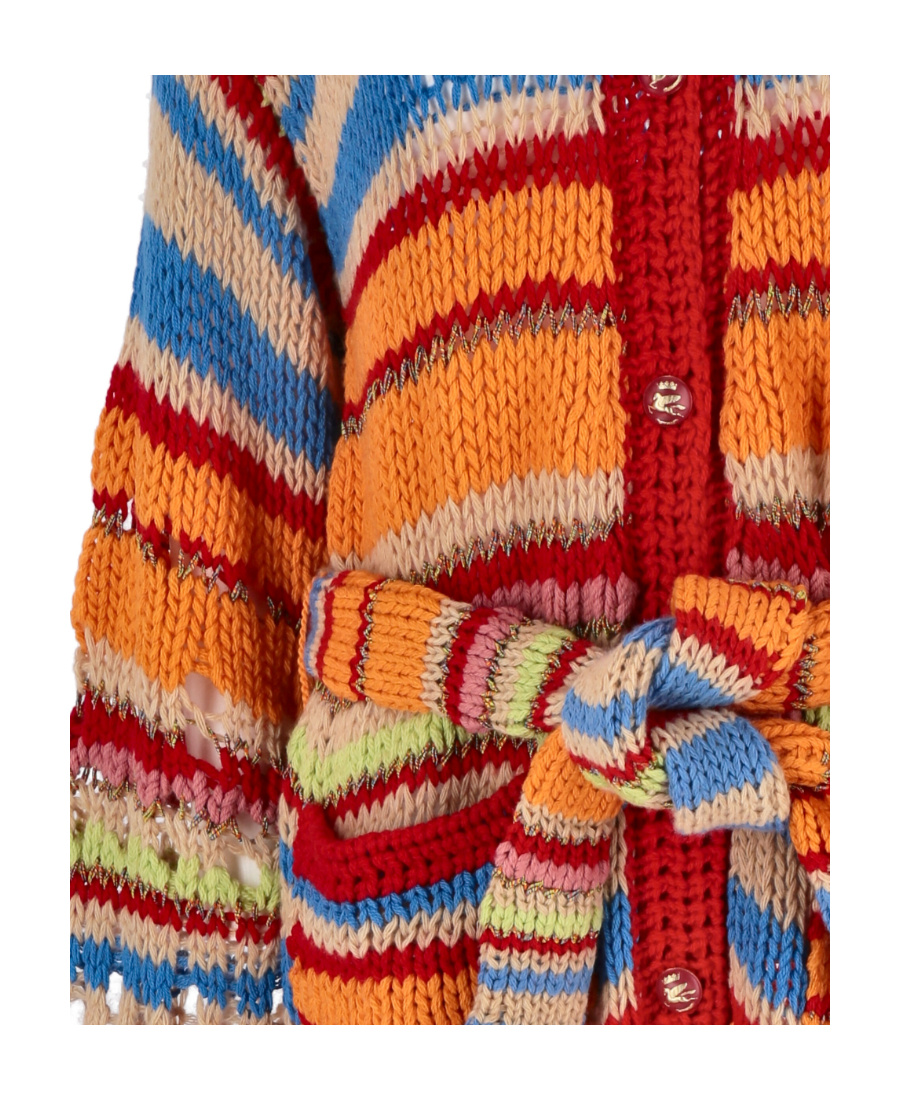 Etro Knitted Button-fastening Cardigan In Multicolor