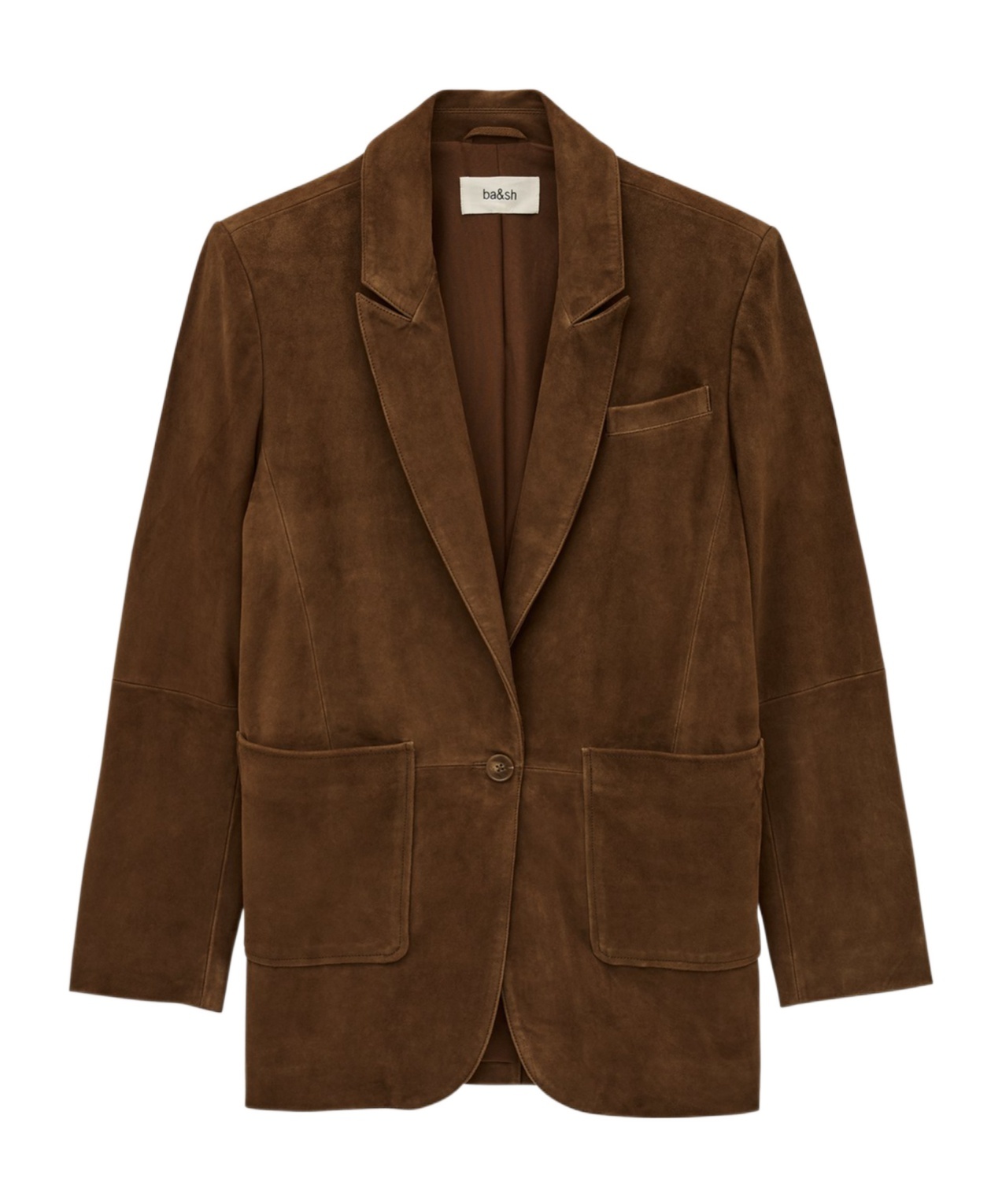 Bash Long Sleeve Blazer In Brown
