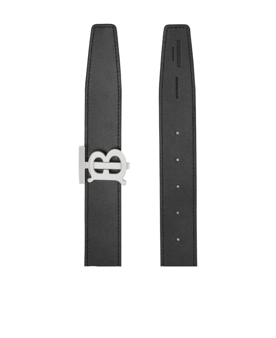 Burberry Reversible Check Monogram Belt In Nude