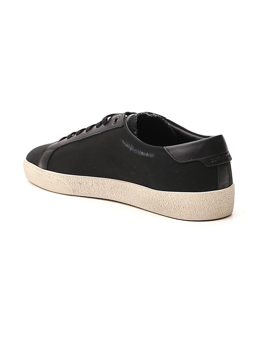 Saint Laurent Logo-print Low-top Sneakers In Black