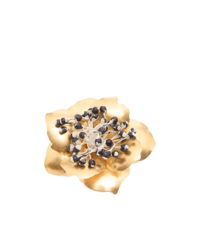 Valentino Fleur Lumineuse Brooch In Yellow