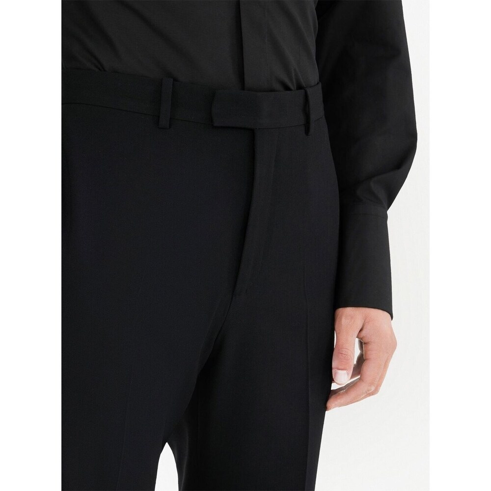 Ferragamo Straight-leg Pleated Trousers In Black