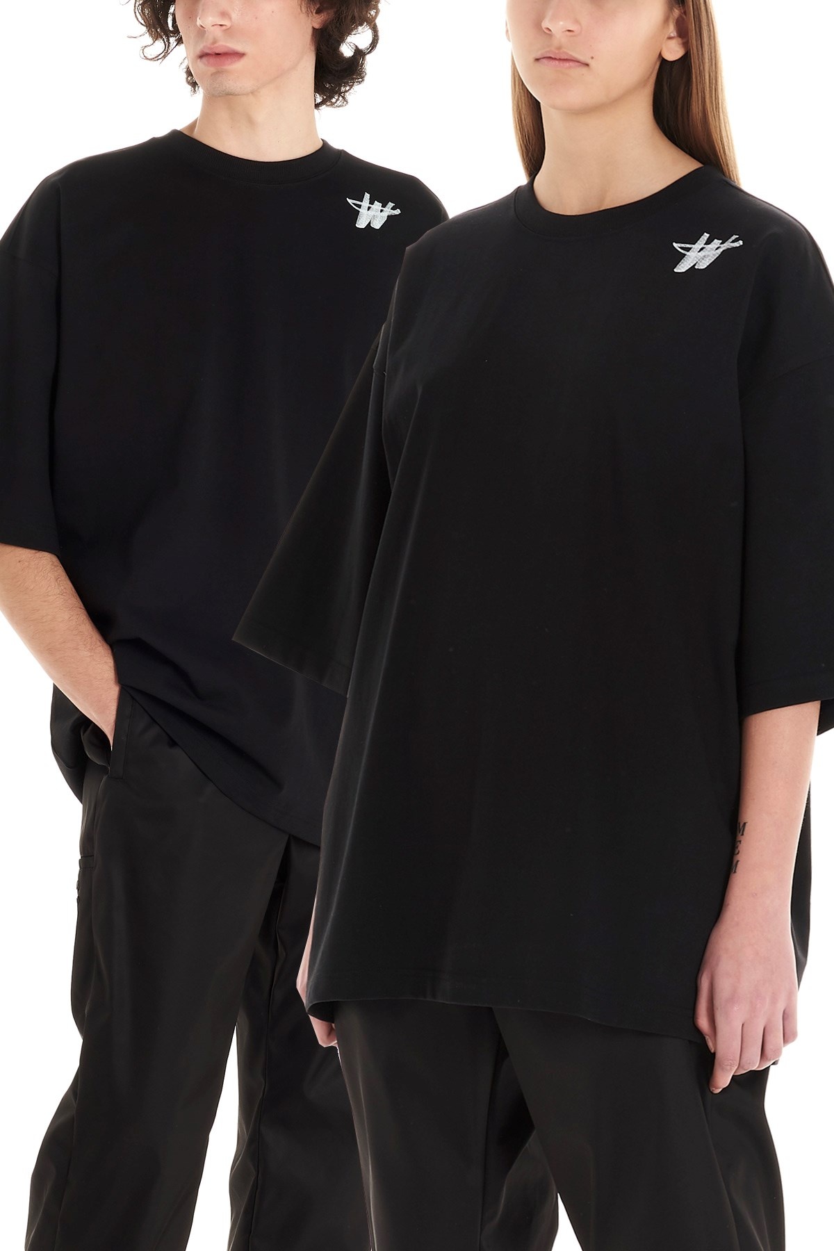 We11 Done Logo-print Oversized T-shirt In Black