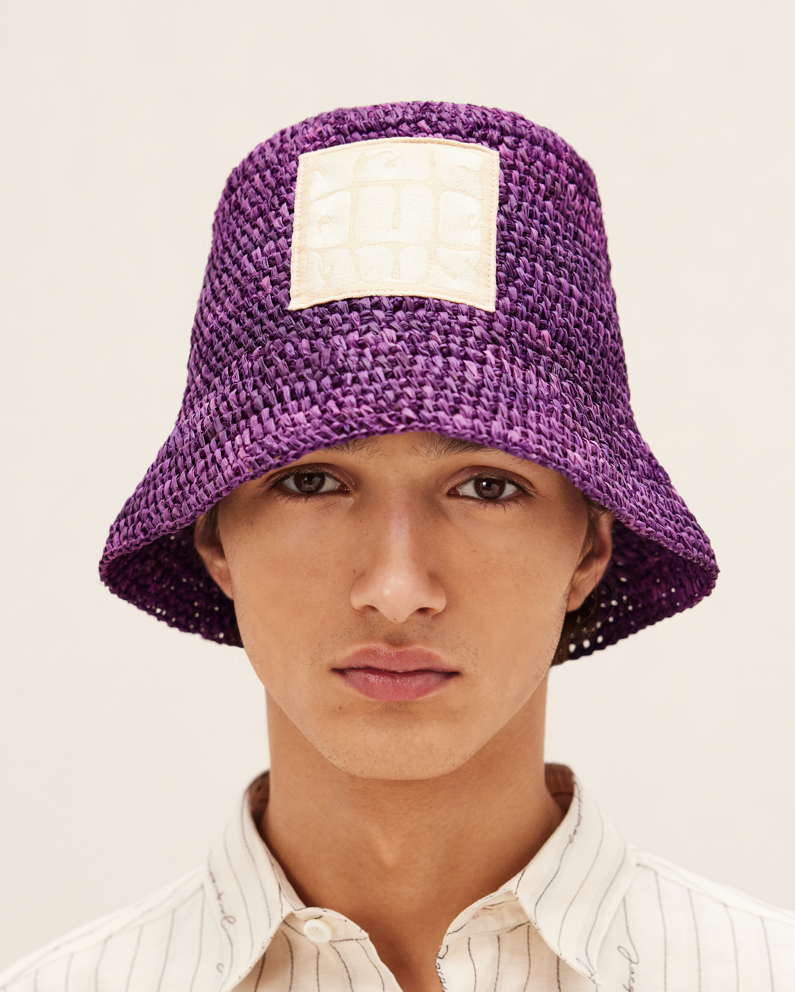 Jacquemus Le Bob Ficiu Bucket Hat In Purple