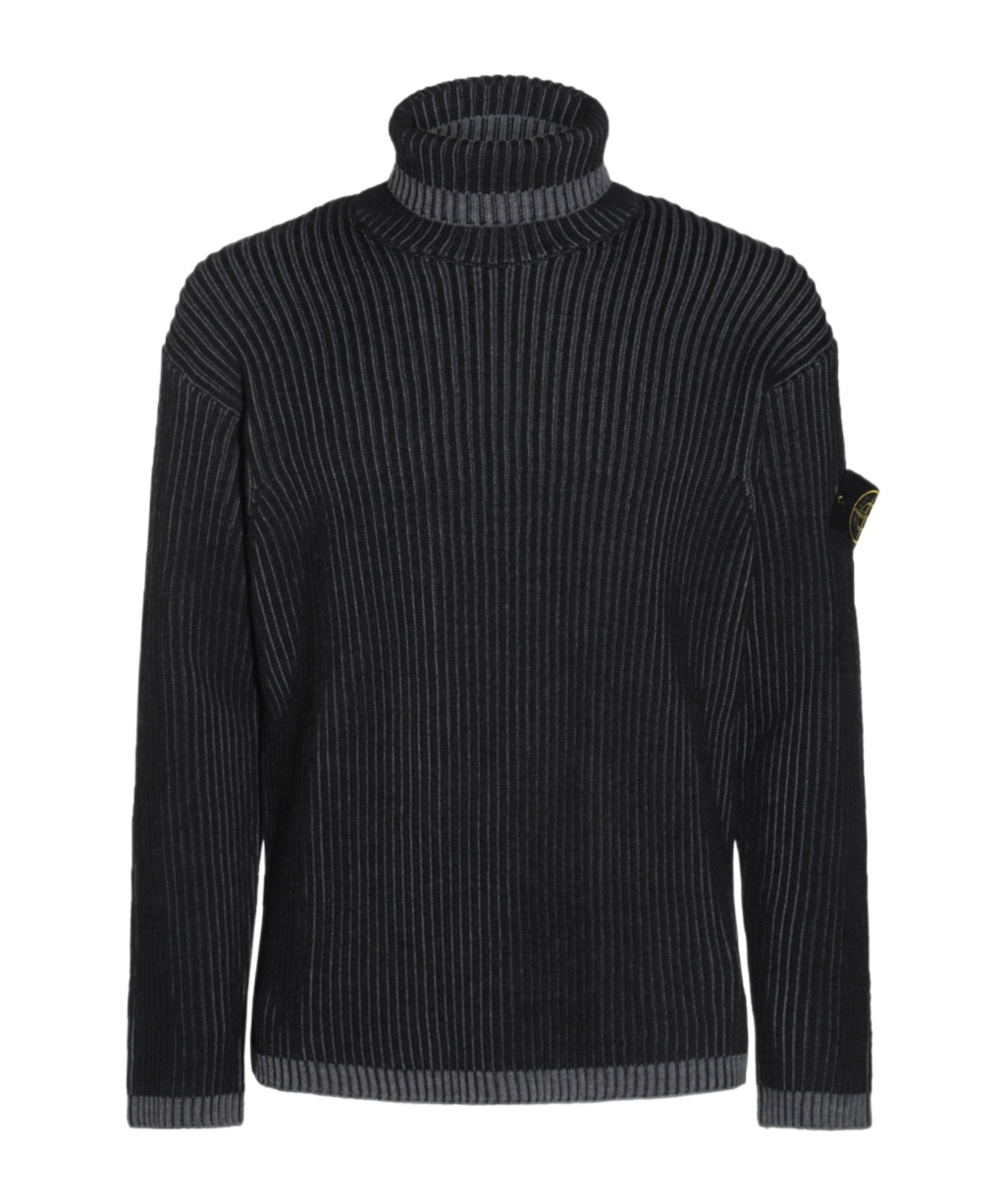 Stone Island Compass-badge Jumper In Black