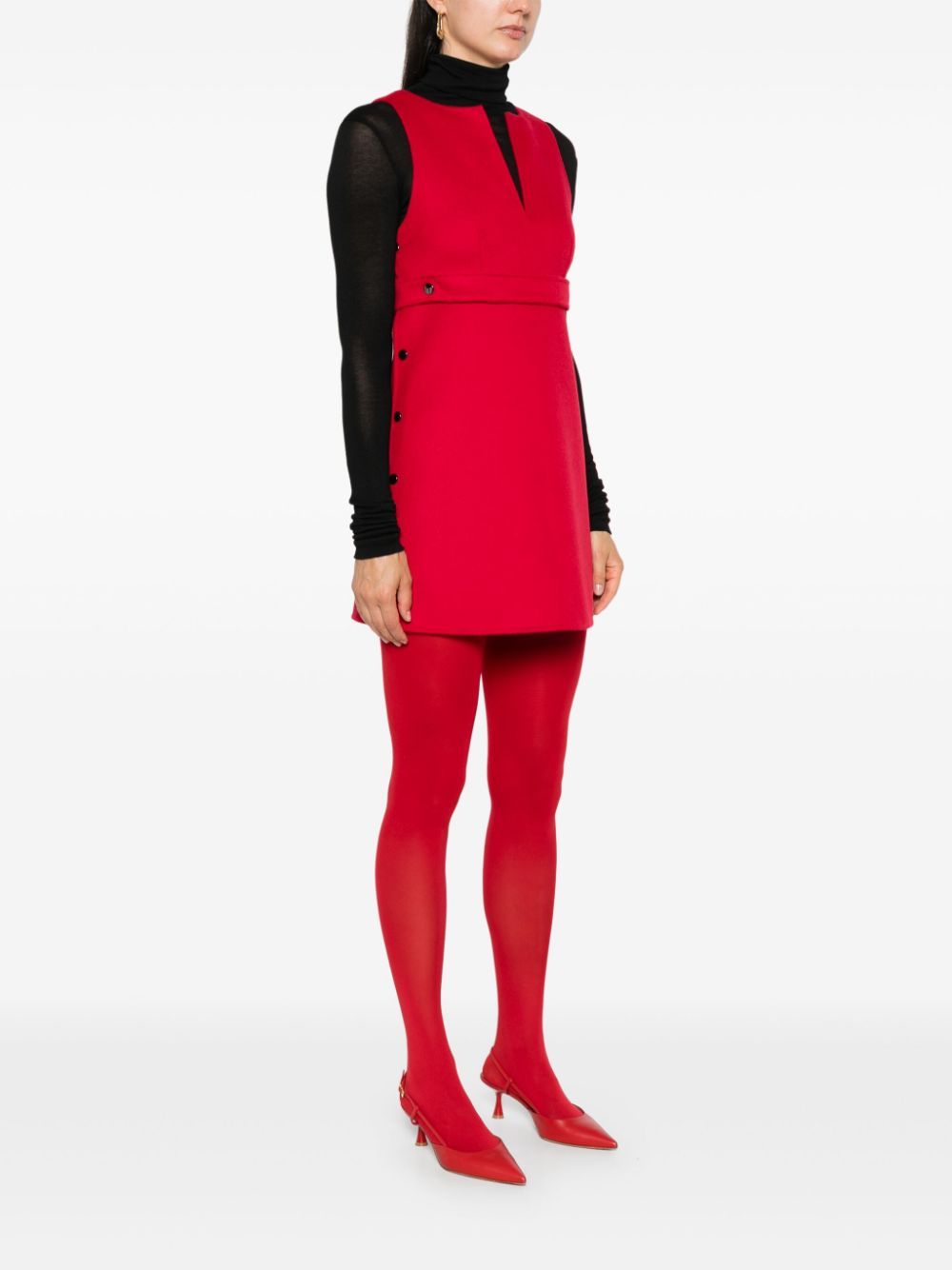 P.a.r.o.s.h Leak Belted Mini Dress In Red