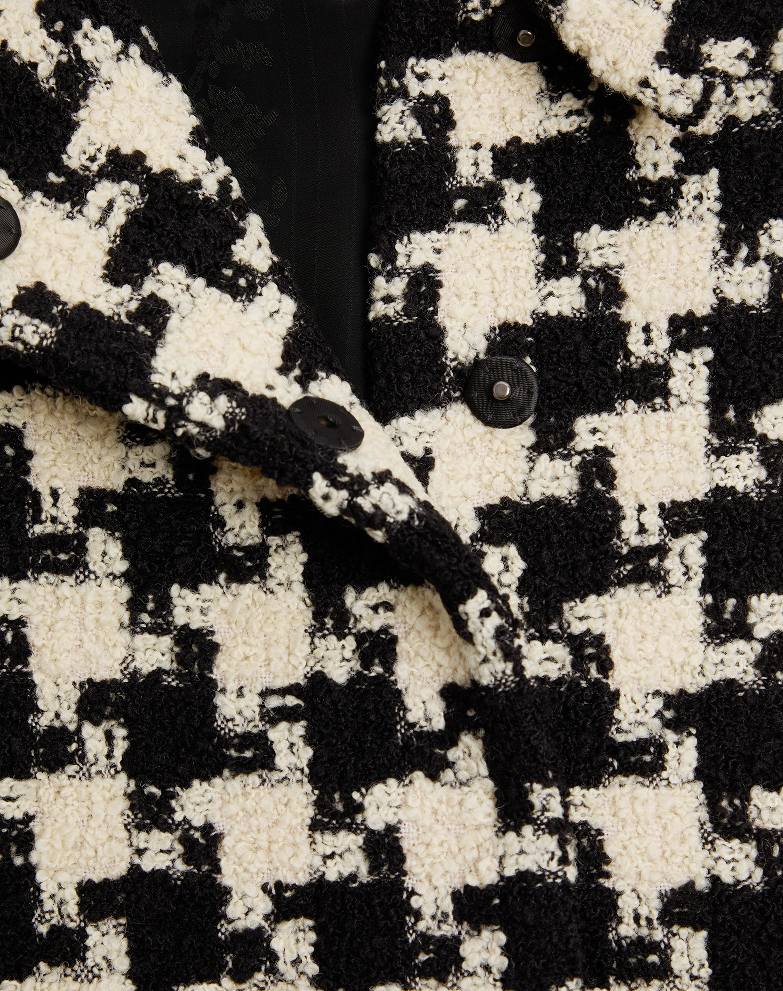 Valentino Extra Large Houndstooth Tweed Jacket In Black