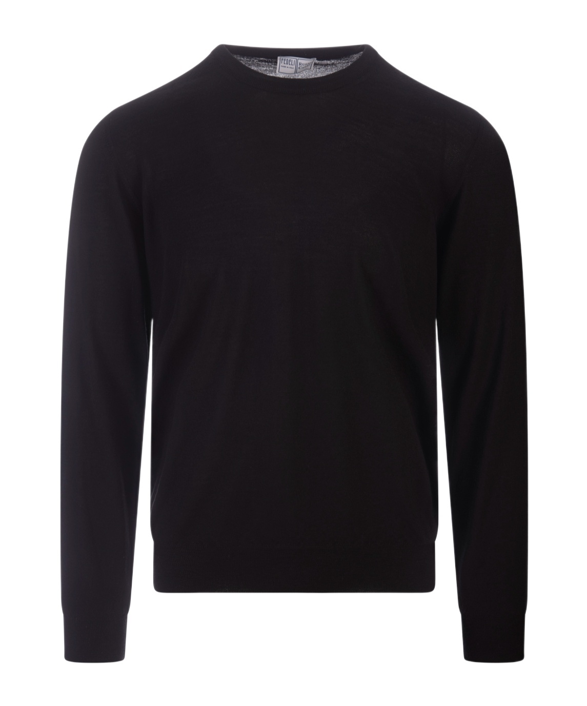 Fedeli Long-sleeved Sweater In Black