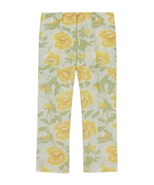 Kenzo Jacquard Cropped Pants Casual Pants In Nude