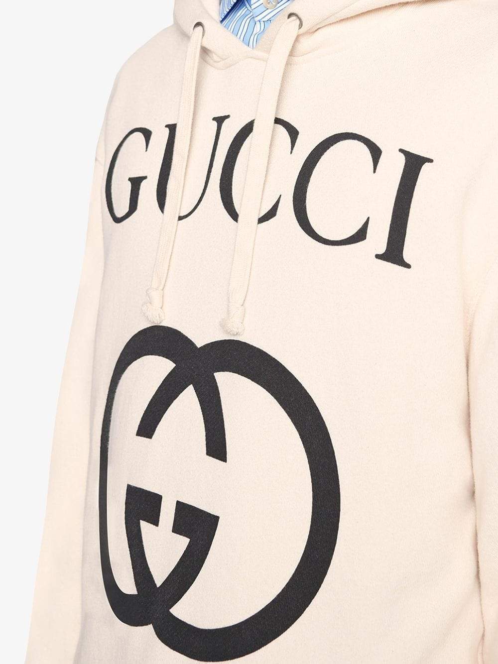 Gucci Interlocking G Hoodie In White