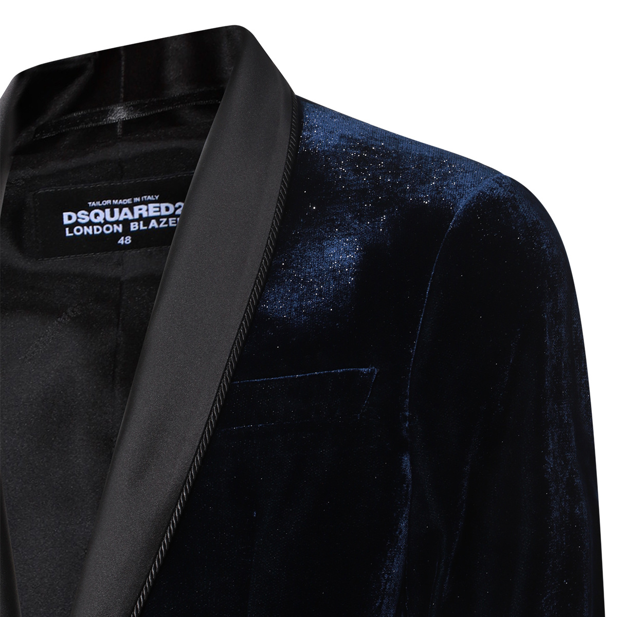 Dsquared2 Giacca In Velluto Blu Notte Uomo In Blue