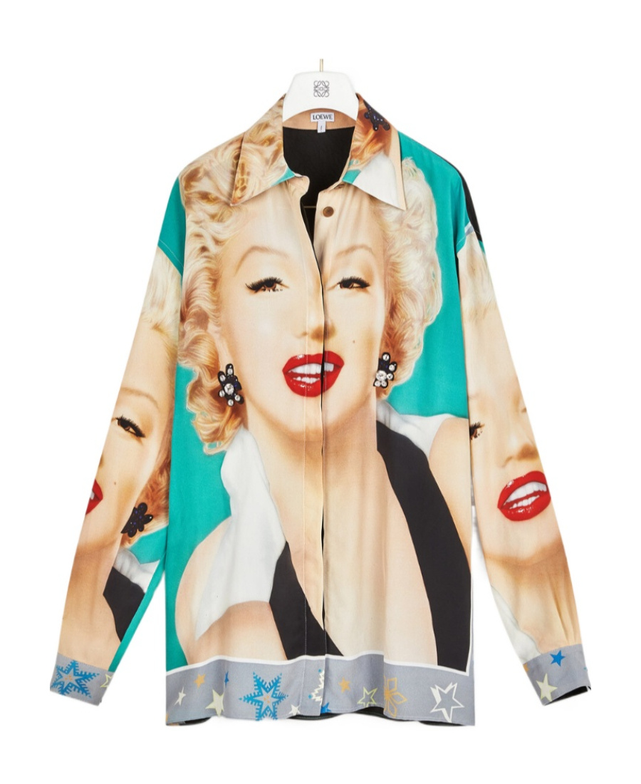 Loewe Marilyn Monroe Print Shirt In Nude
