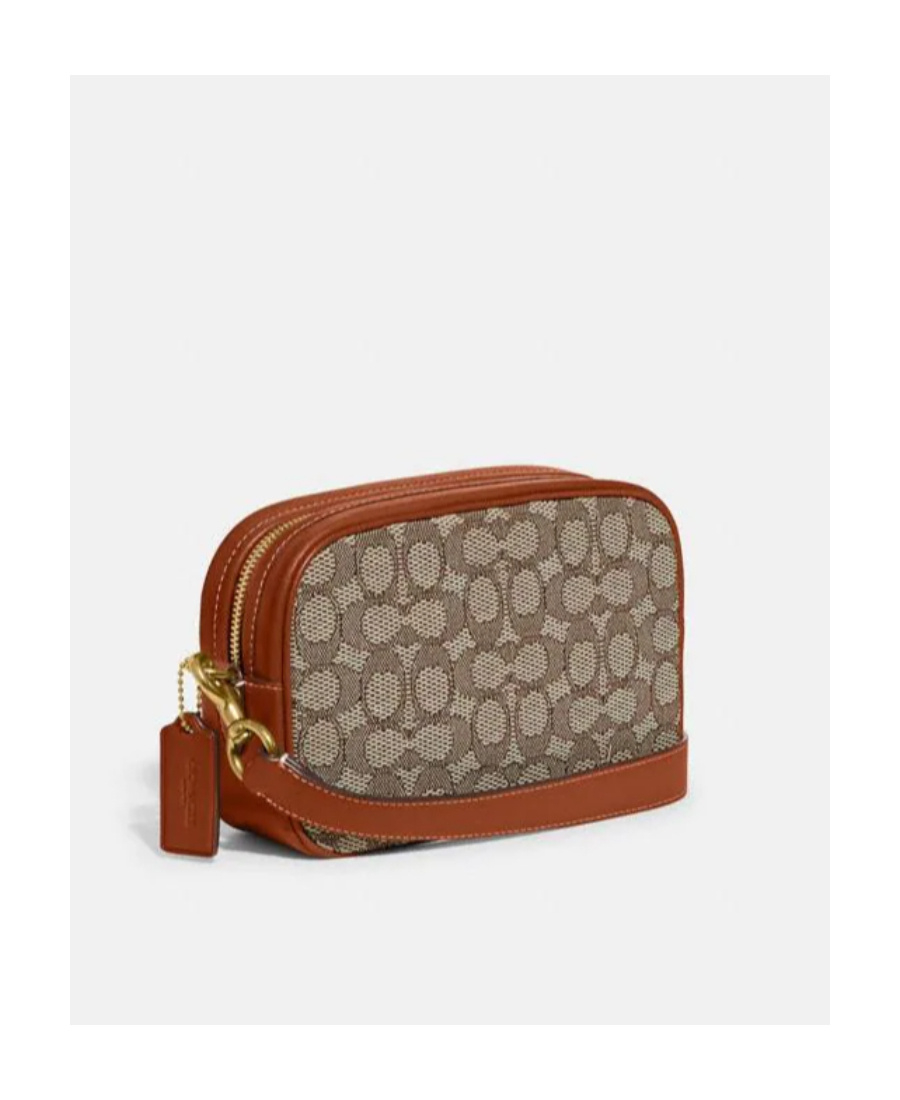 Coach Signature Textile Jacquard Camera Bag In Brown