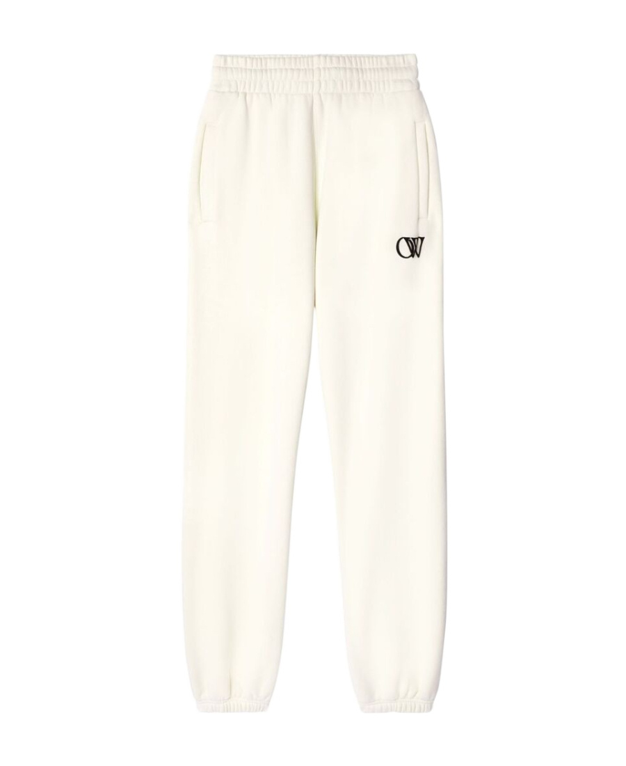 Off-white White Cotton Jogging Trousers In White