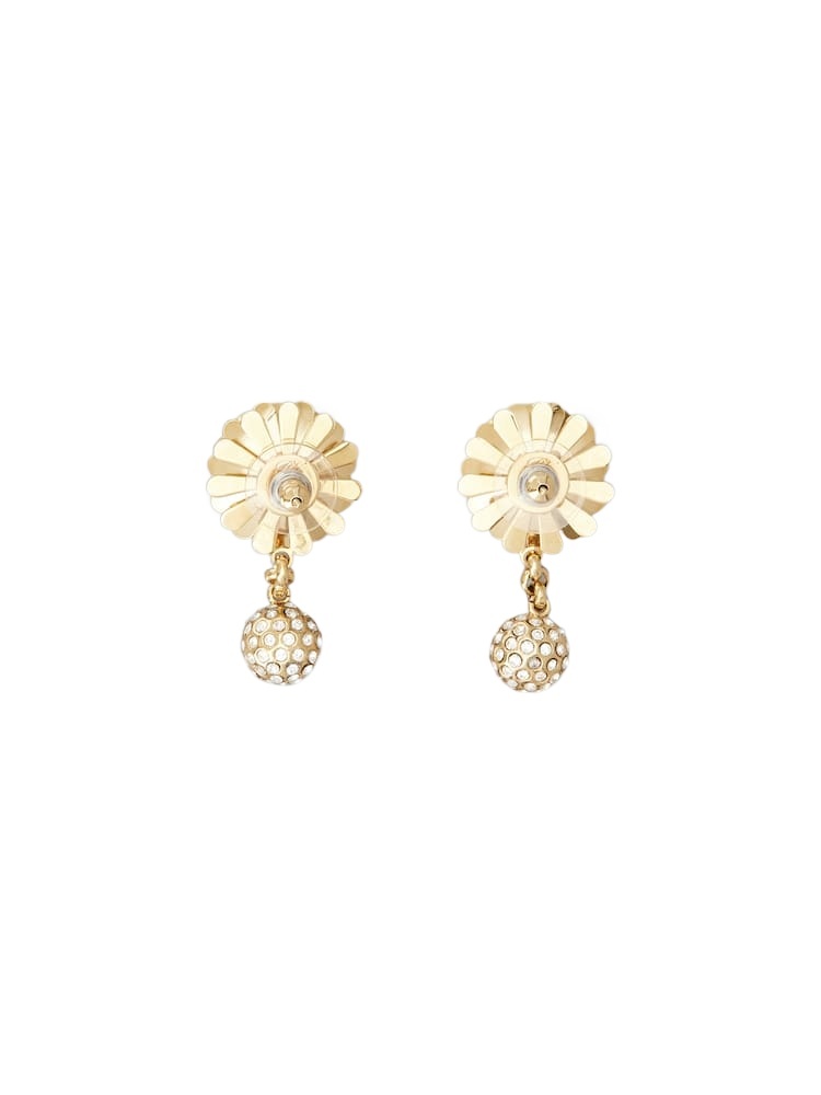 Roger Vivier Flower Earrings In Golden