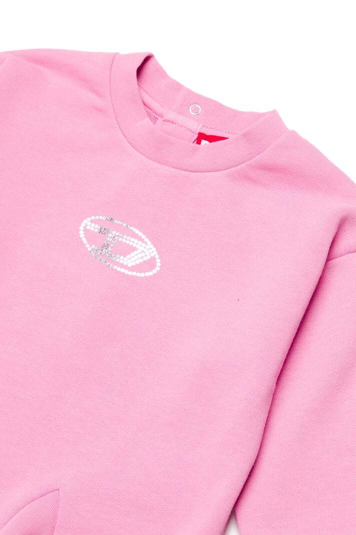 DIESEL DIESEL KIDS OVAL-D LOGO PRINTED DRESS