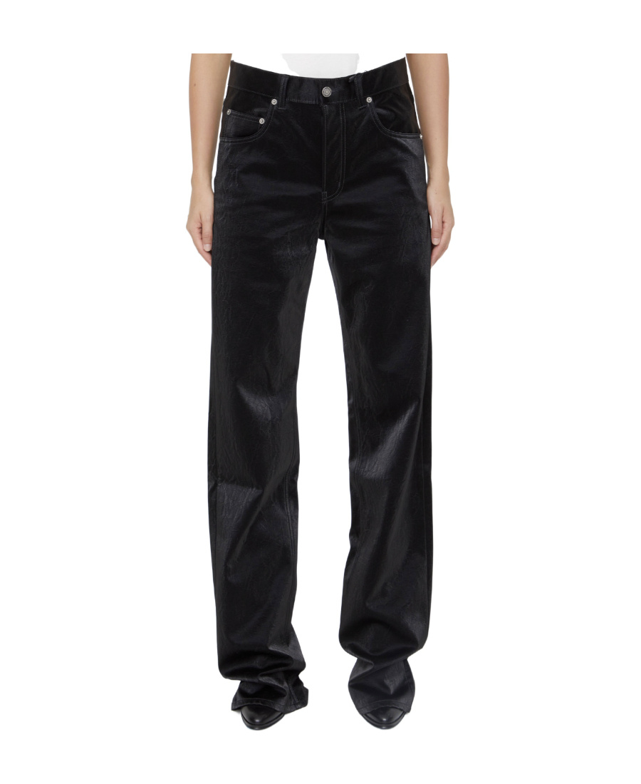 Saint Laurent Extra Long Jeans In Black