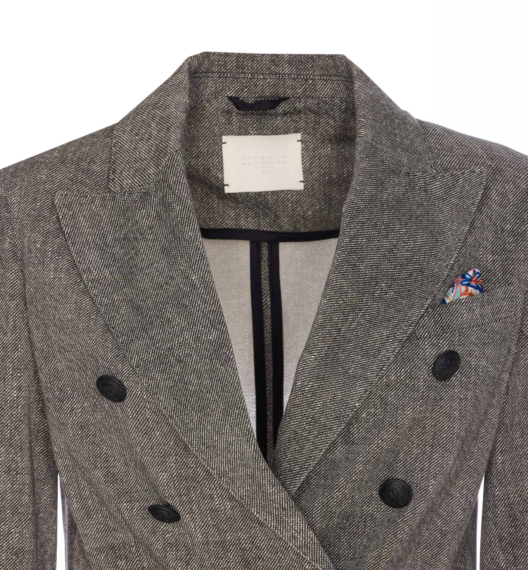 Shop Circolo 1901 Double-breasted Blazer In Gray