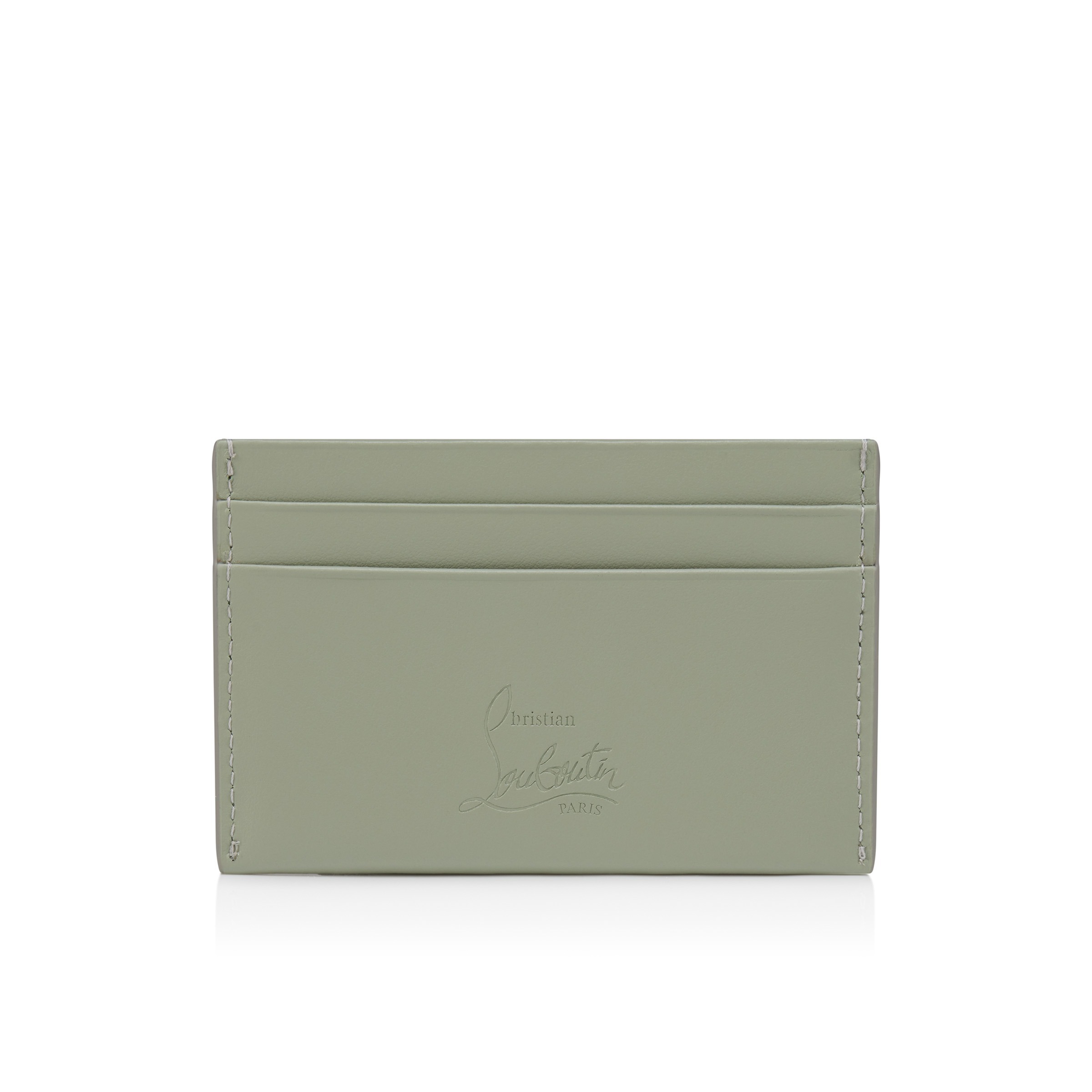 Christian Louboutin Bettina Leather Card Holder In Green