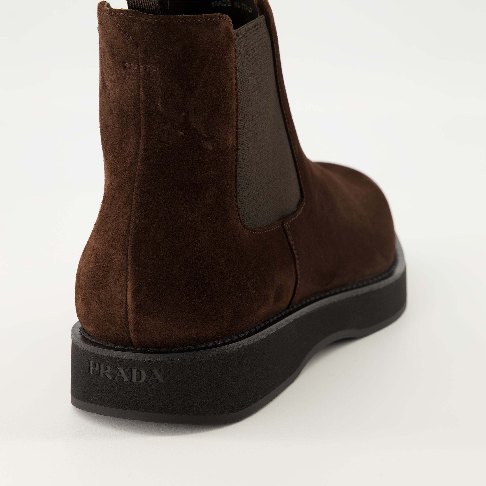 Prada Side Elasticated Boots In Brown