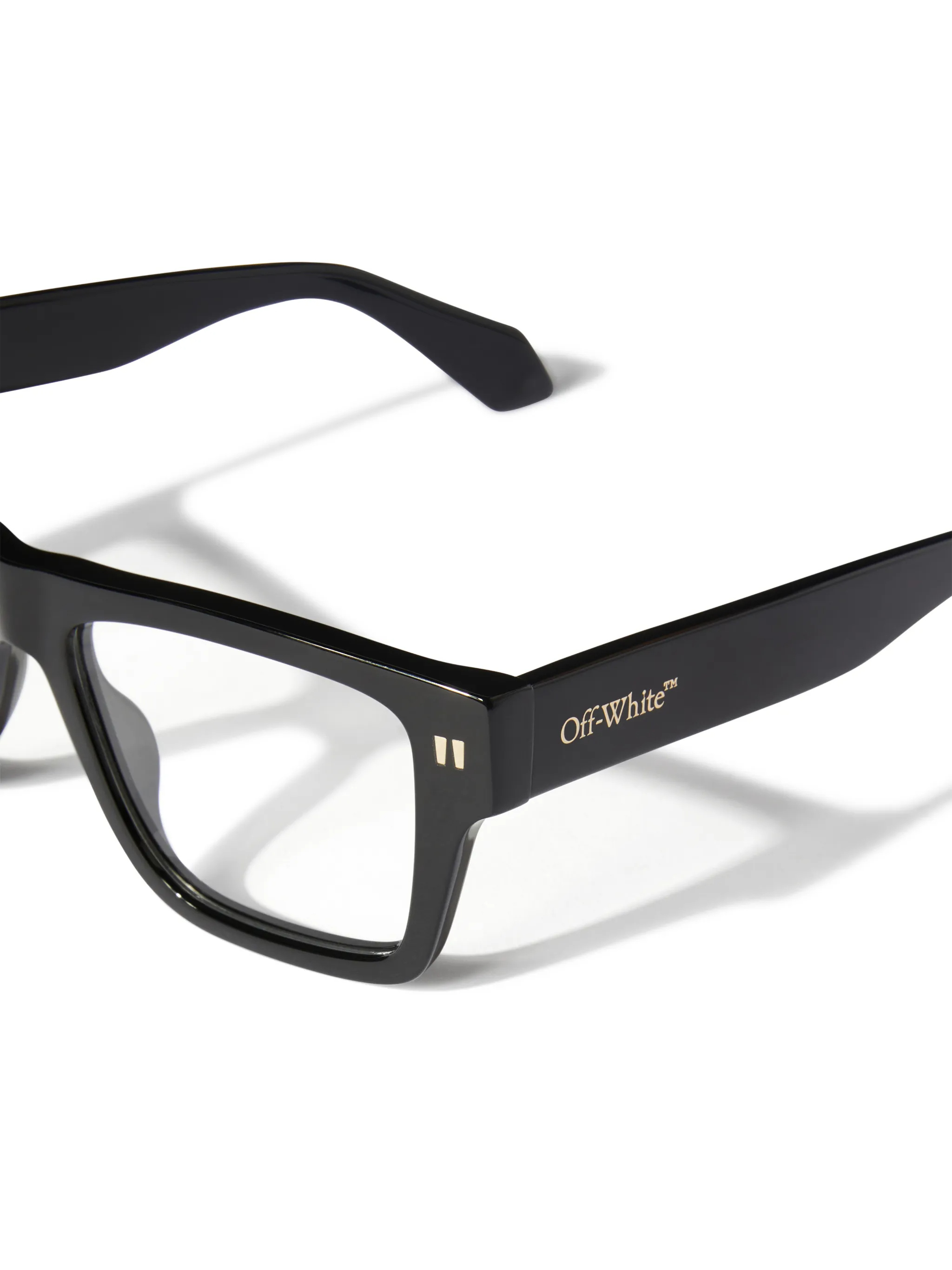Off-white Full Frame Plain Mirror In Black