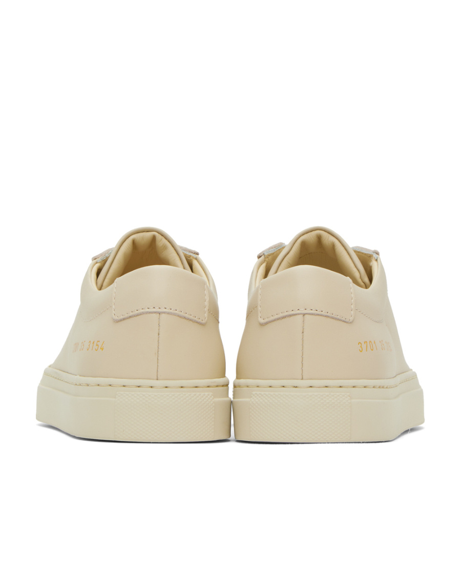 Common Projects Serial Number Embossed Low-top Casual Shoes In Nude