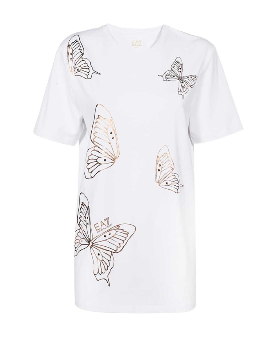 EA7 T-SHIRT WITH ROUND NECK AND SHORT SLEEVES 