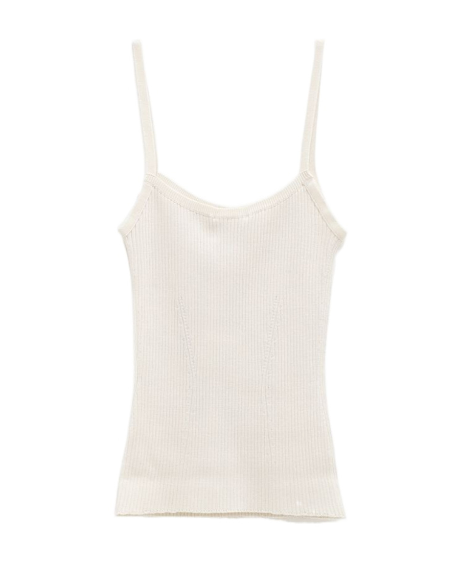 Chloé Ribbed Halter Vest In White