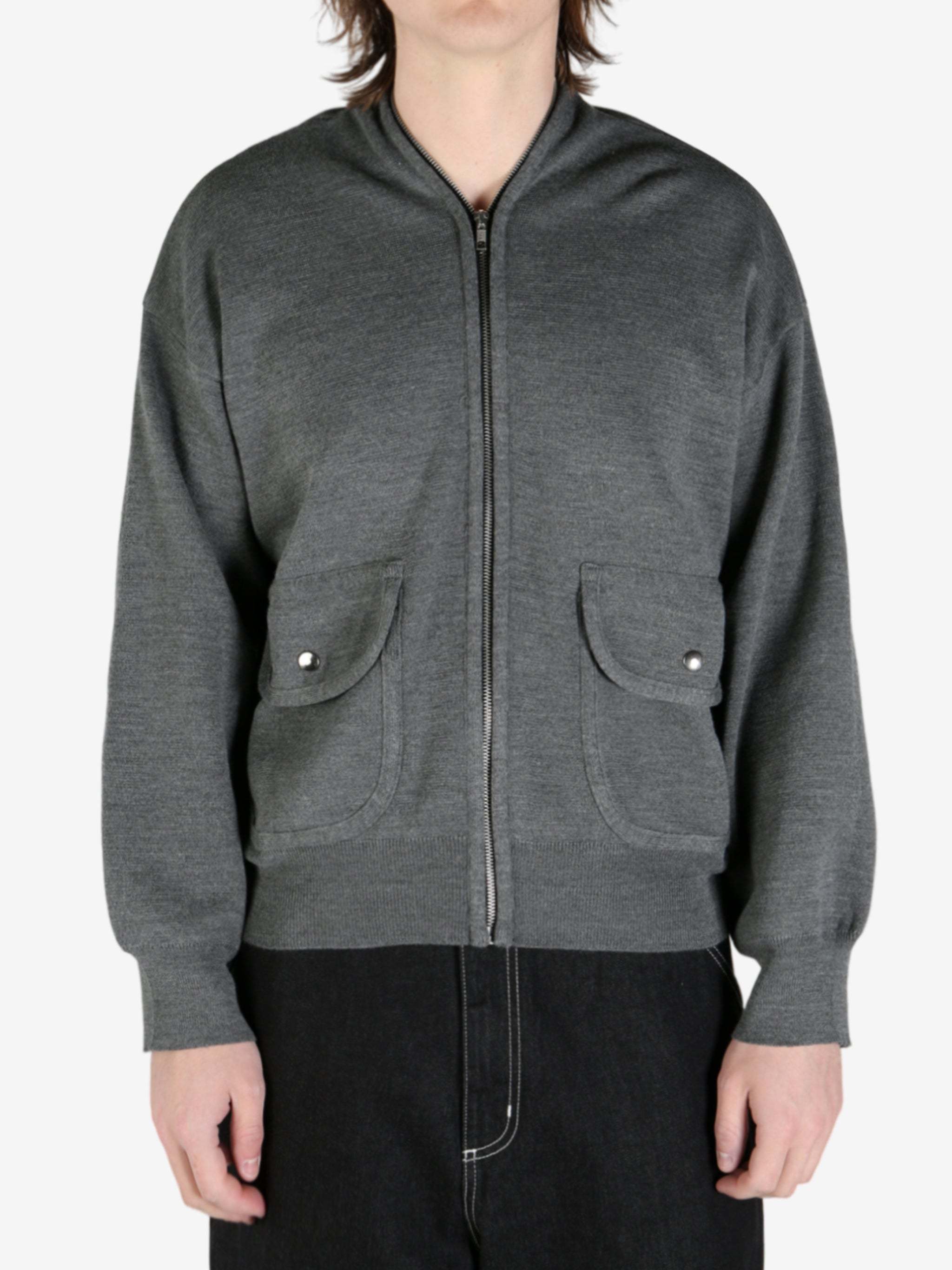 Magliano Gerri Knitted Bomber In Darkgrey