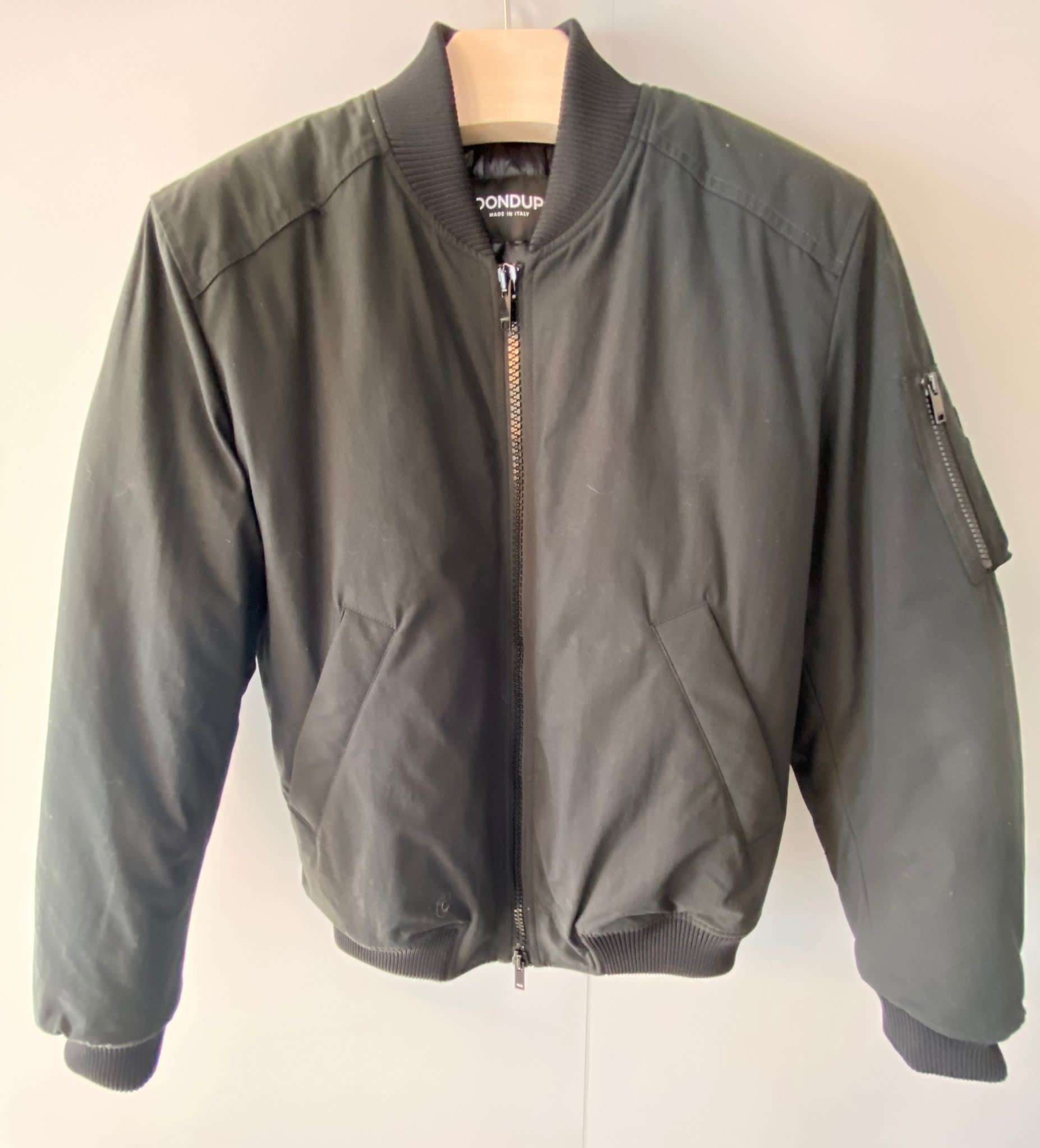 Dondup Zip-up Padded Bomber Jacket In Black