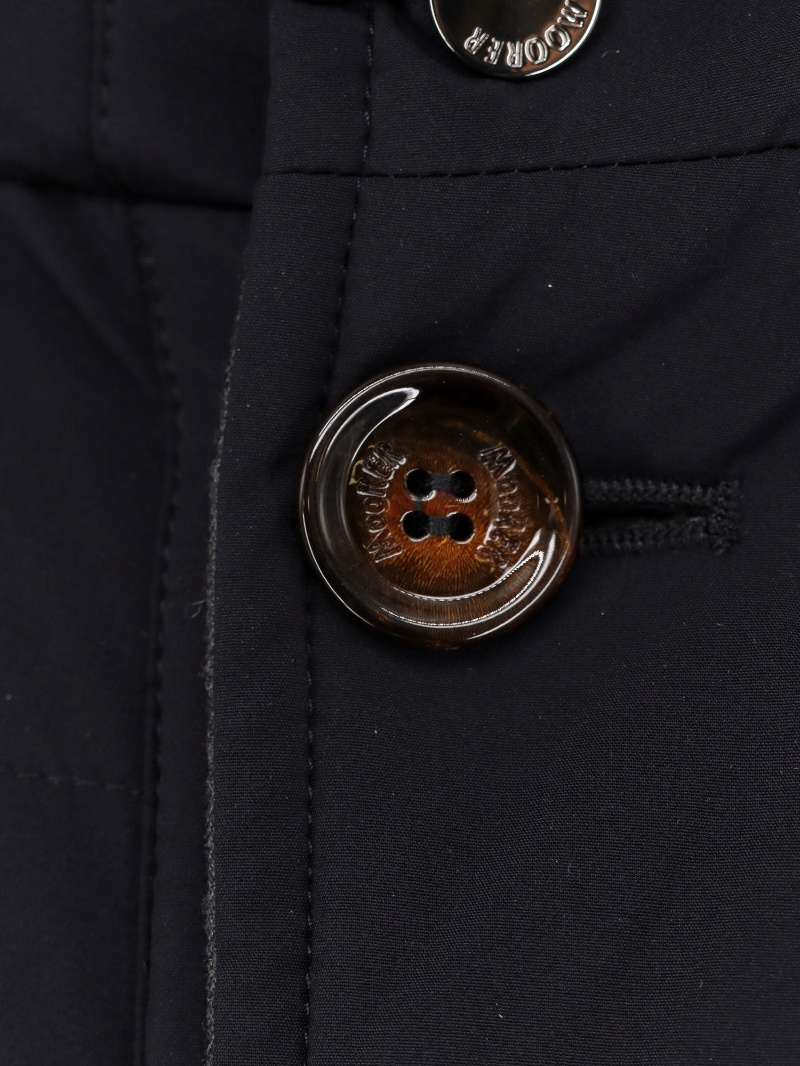 Moorer Calandri-kn Down Jacket With Removable Hood In Black