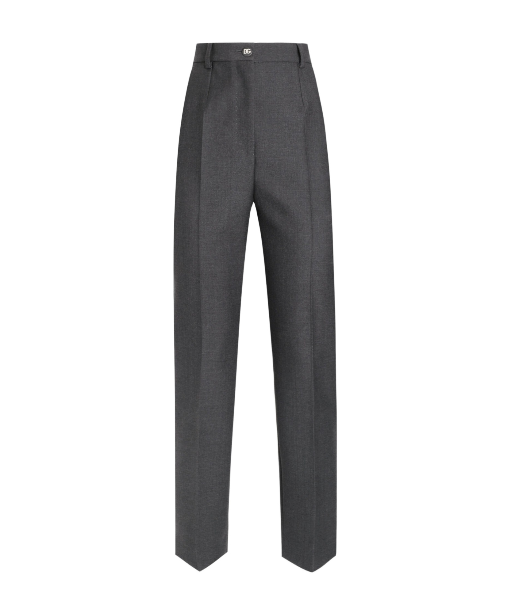 Dolce & Gabbana Pressed Crease Straight Leg Trousers In Black