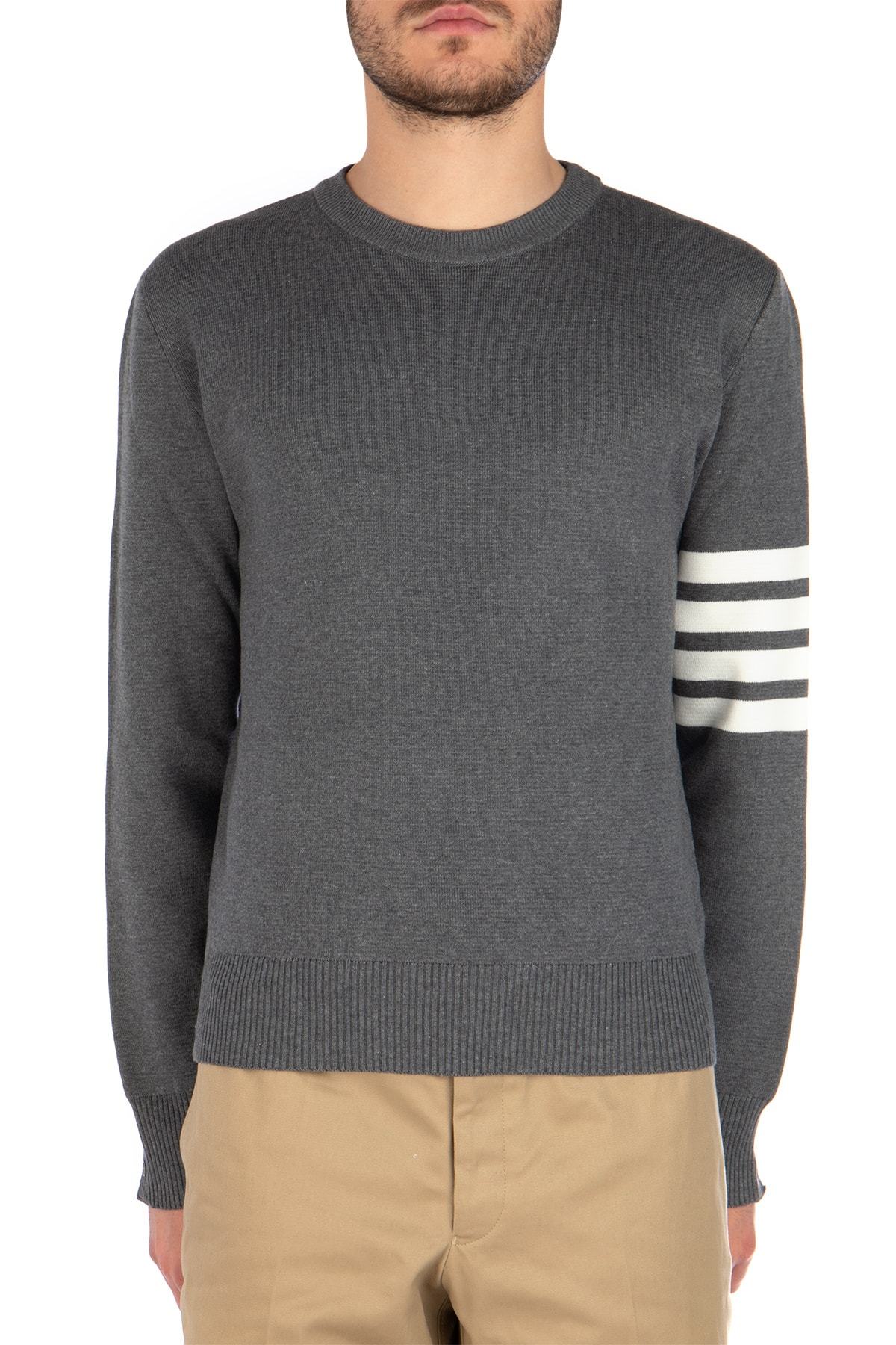Shop Thom Browne 4-bar Milano Stitch Pullover In Black