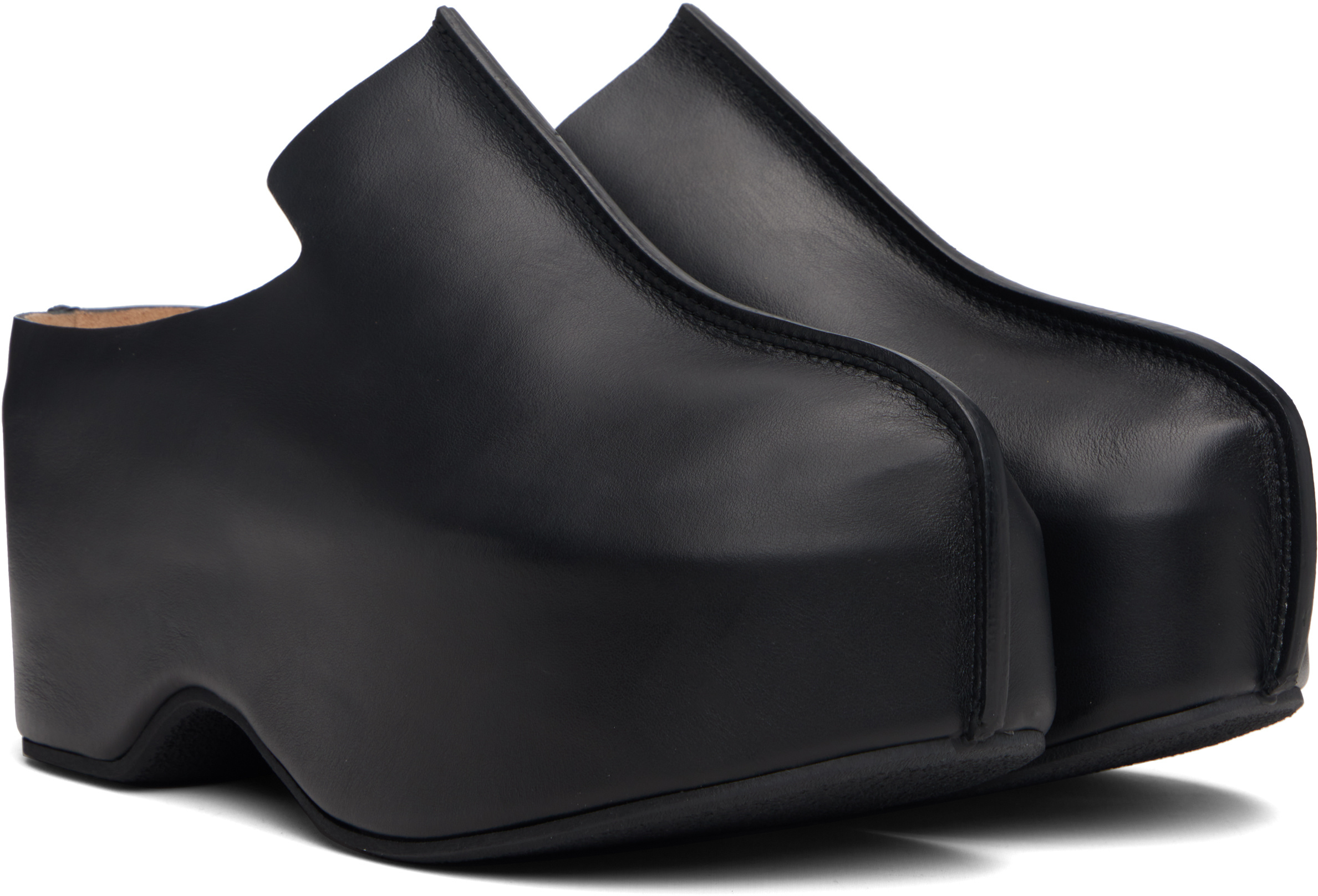 Jw Anderson Platform Mules In Black
