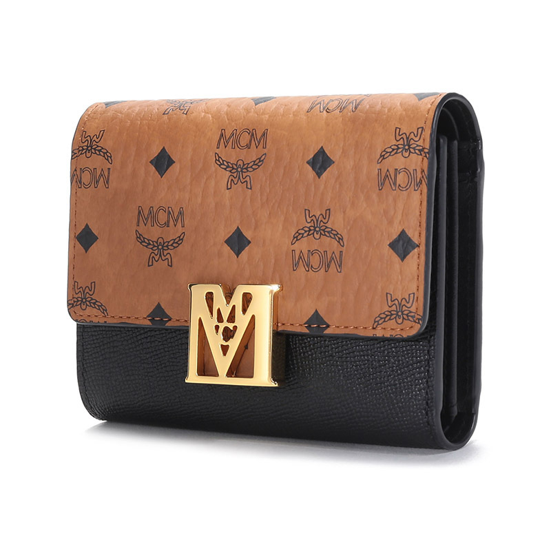 Mcm Logo Pattern Wallet In Multicolor