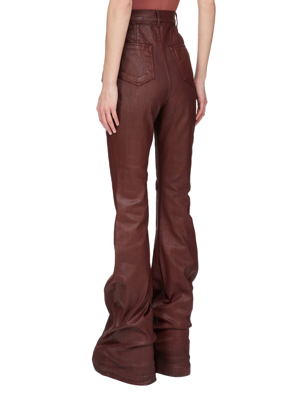Rick Owens Drkshdw Flared Design Bootcut Denim Trousers In Brown