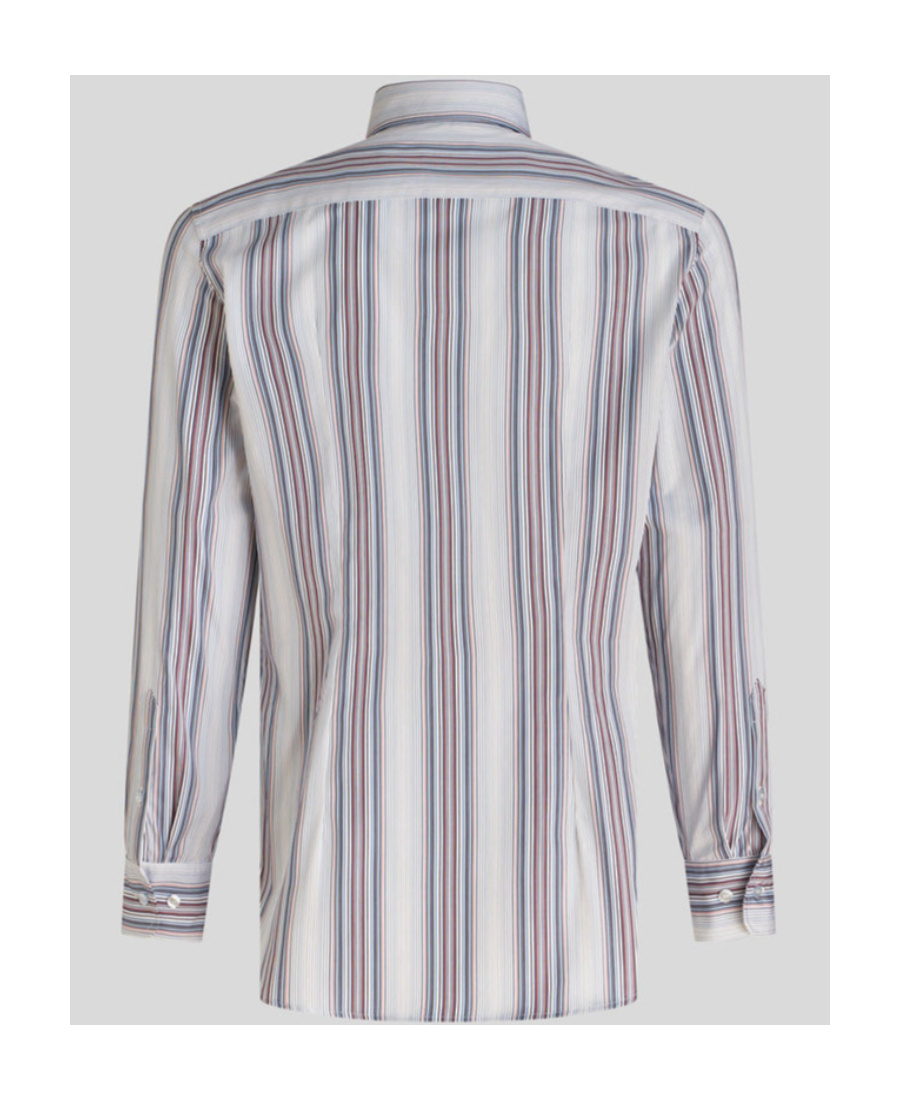Etro Classic Striped Button-down Shirt In Gray