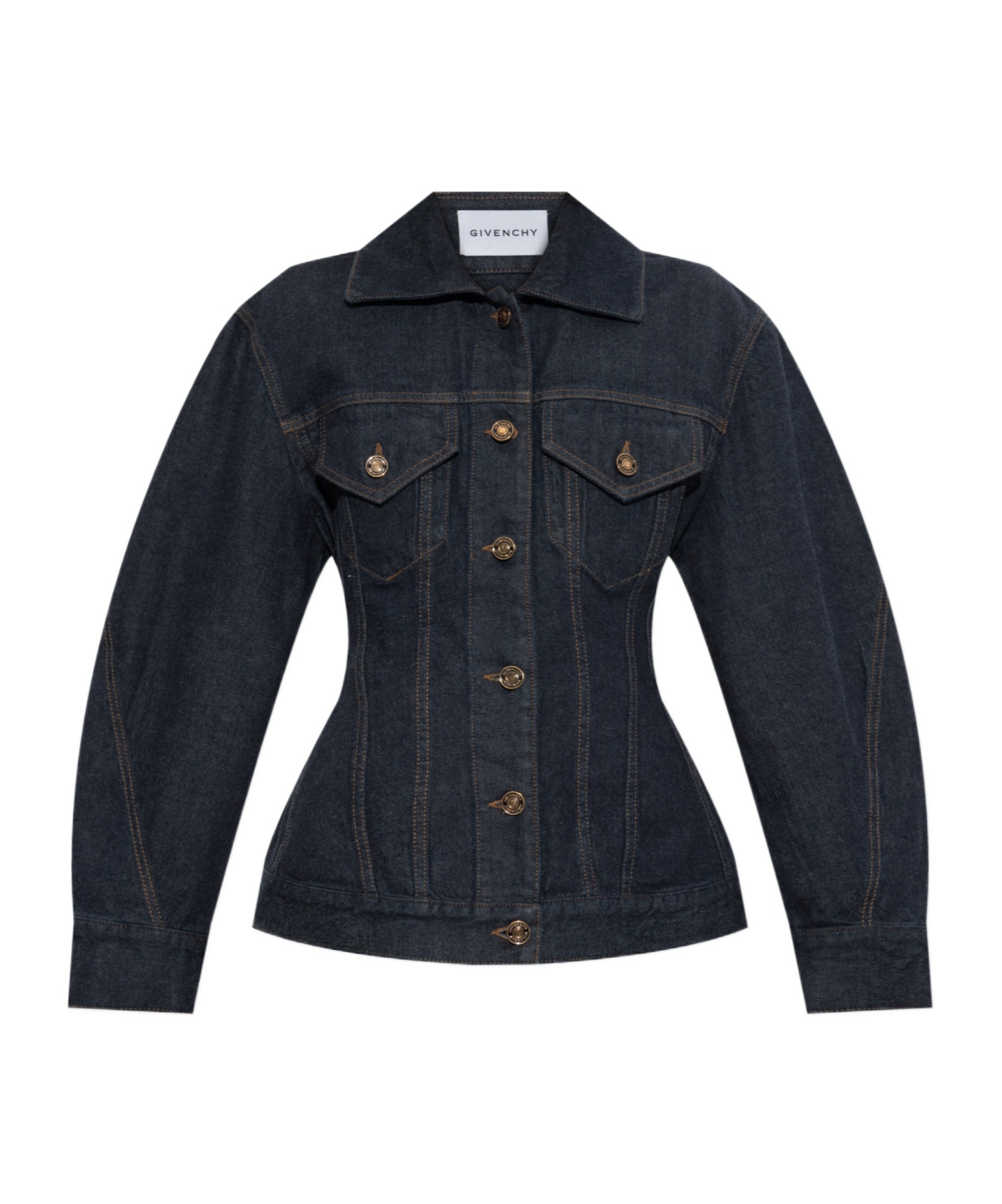 Givenchy Cocoon-sleeve Waisted Denim Jacket