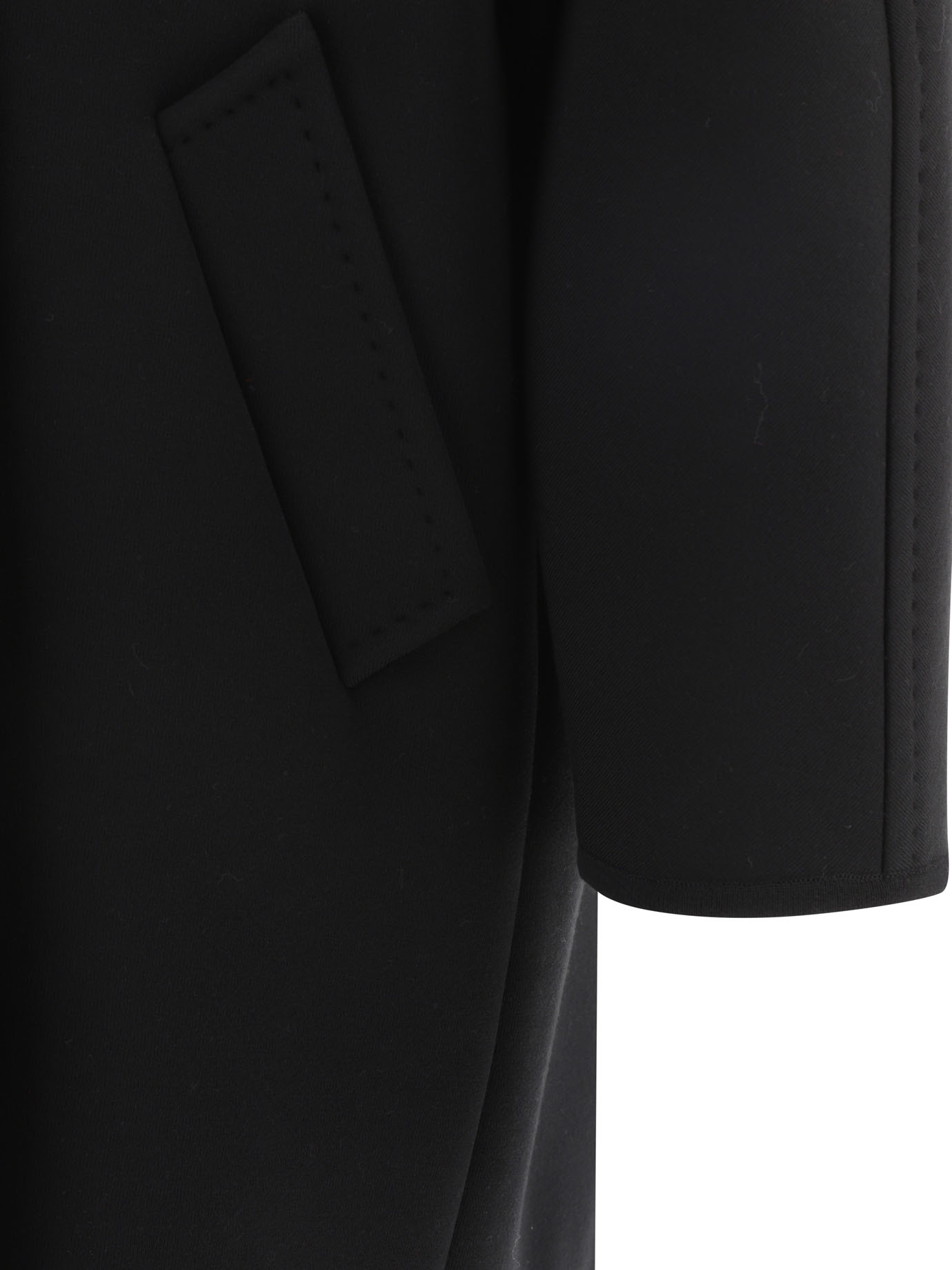 Max Mara Double-breasted Button-up Coat In Black