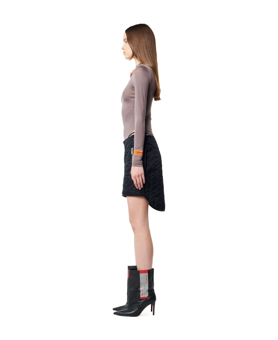 Heron Preston Ex-ray Quilted Mini Skirt In Black