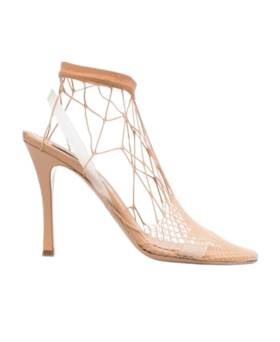 Stella Mccartney Stella 100 Fishnet Shoe Boots In Nude