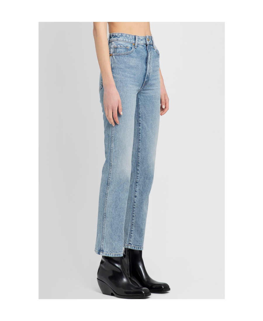 Khaite Abigail High-waisted Straight Leg Jeans In Blue