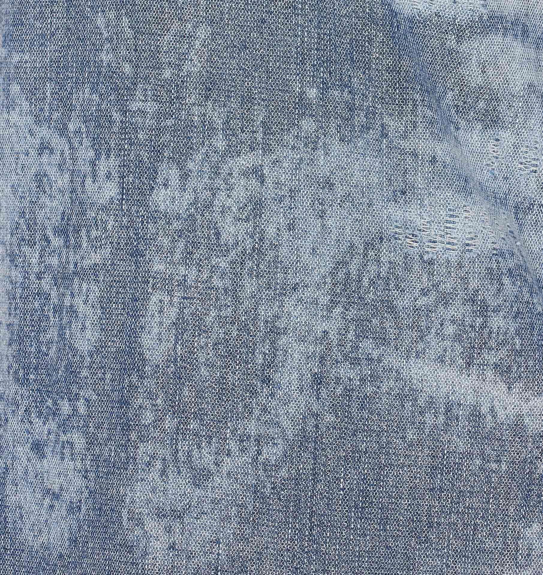 Diesel Sleeveless V-neck Distressed Denim Dress In Blue