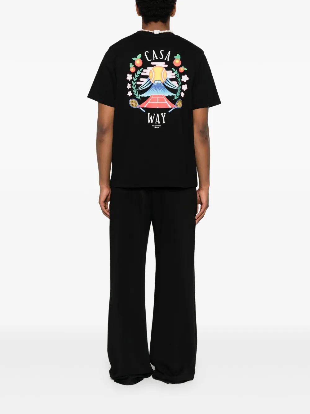 Casablanca Casa Way Mountain Tshirt In Black