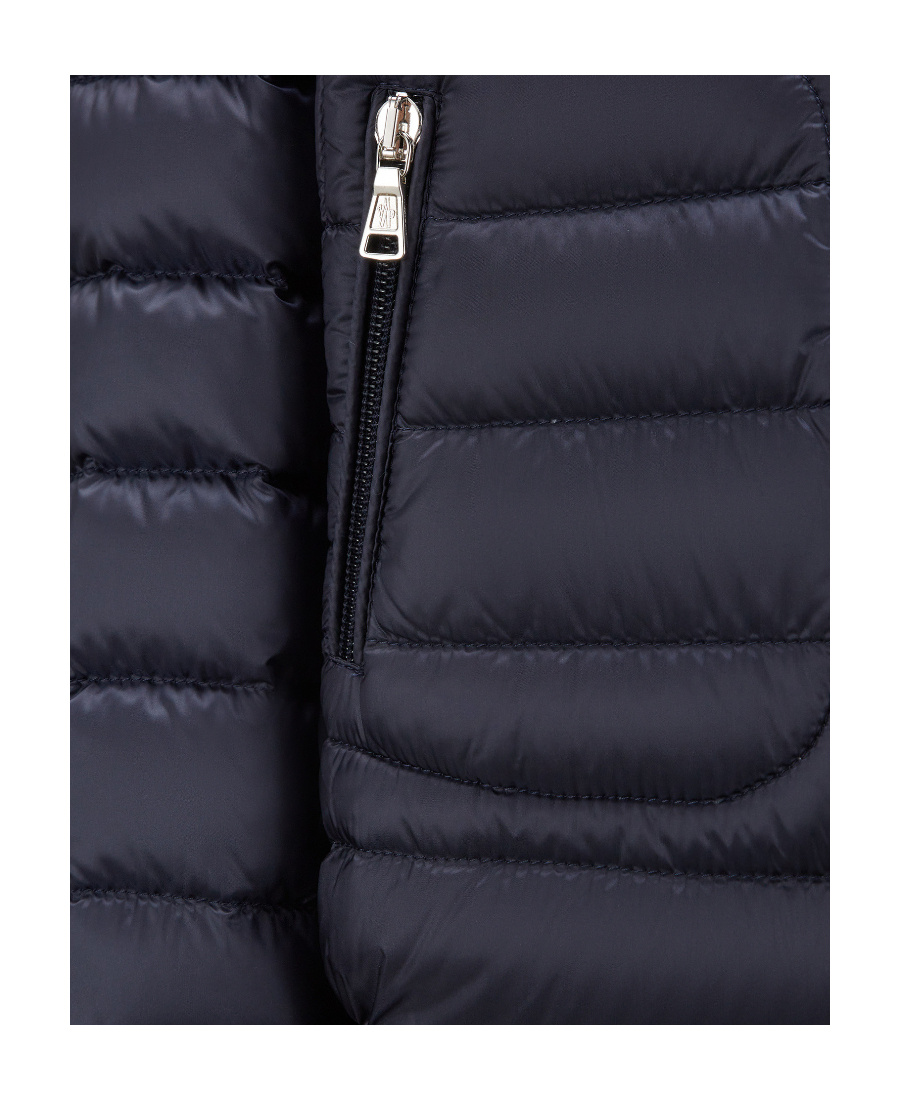 Moncler Laurus Padded Hooded Jacket In Blue