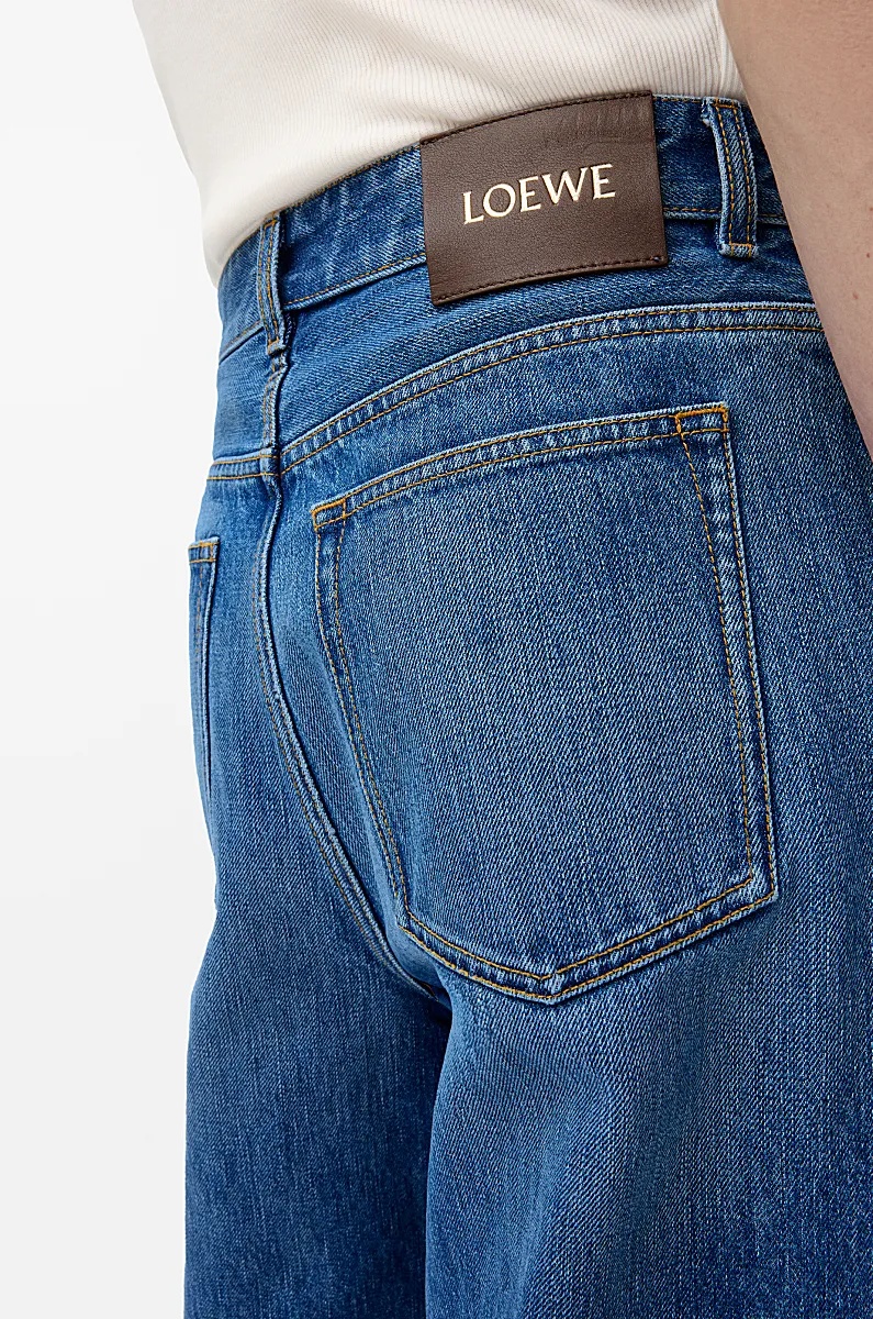 Loewe Jeans With Belt Loops In Blue