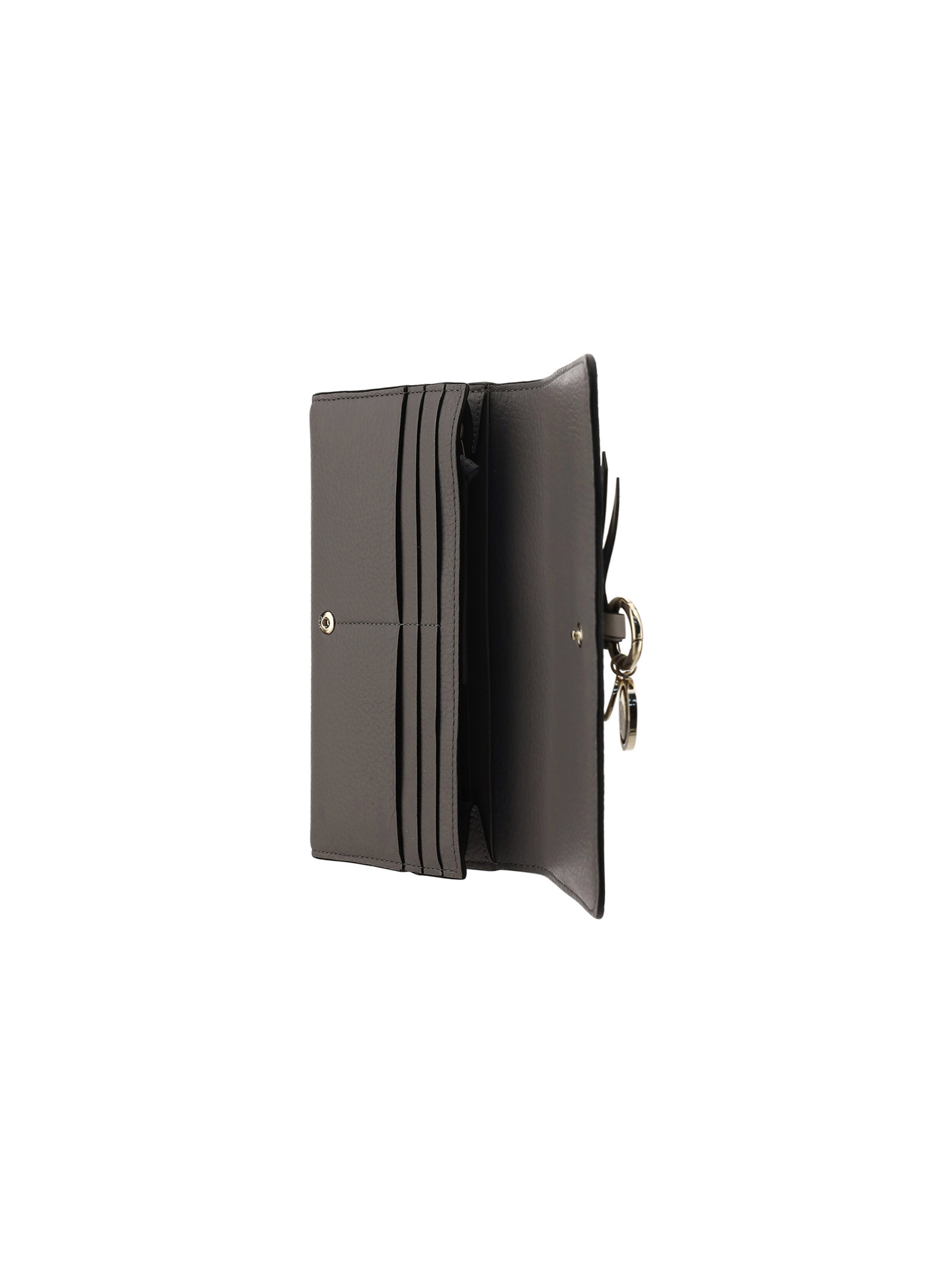 Chloé Alphabet Textured-leather Wallet In Black