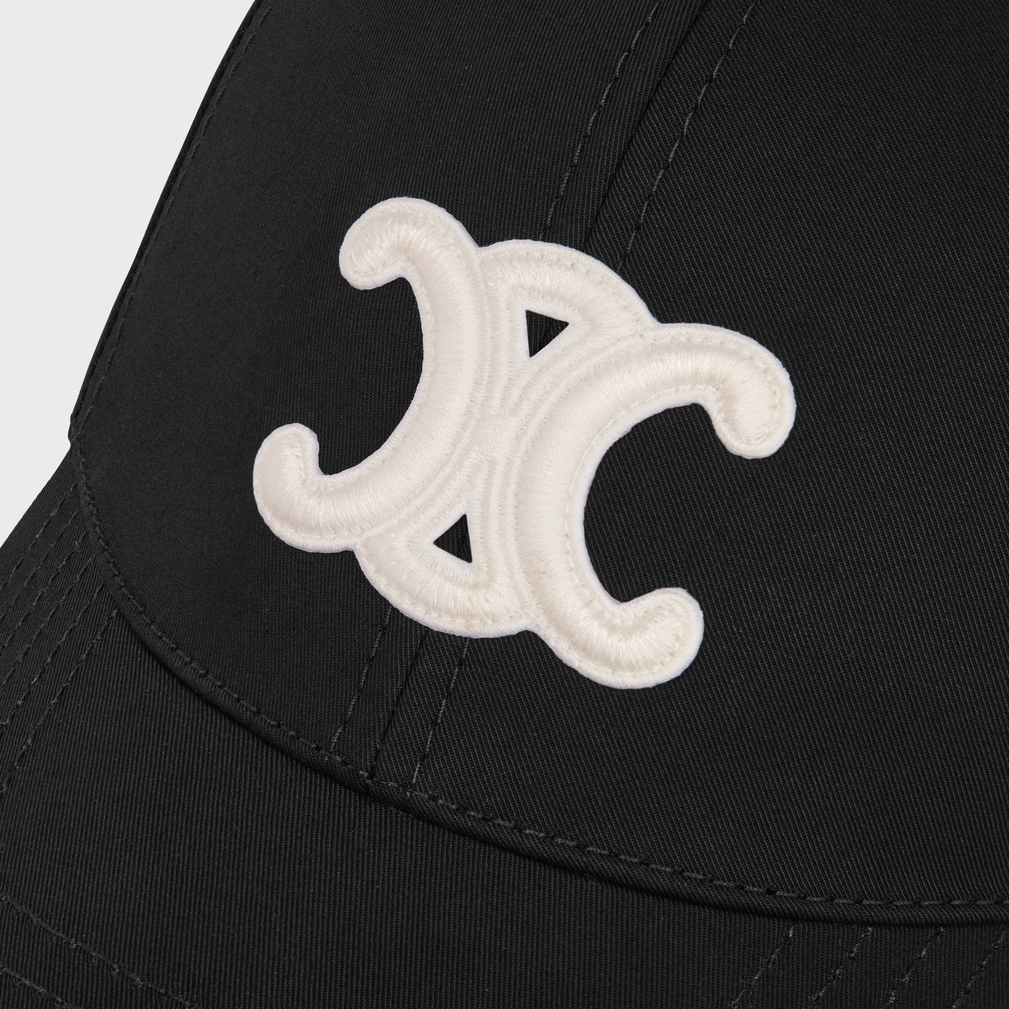 Celine Trimphe Baseball Cap In Black